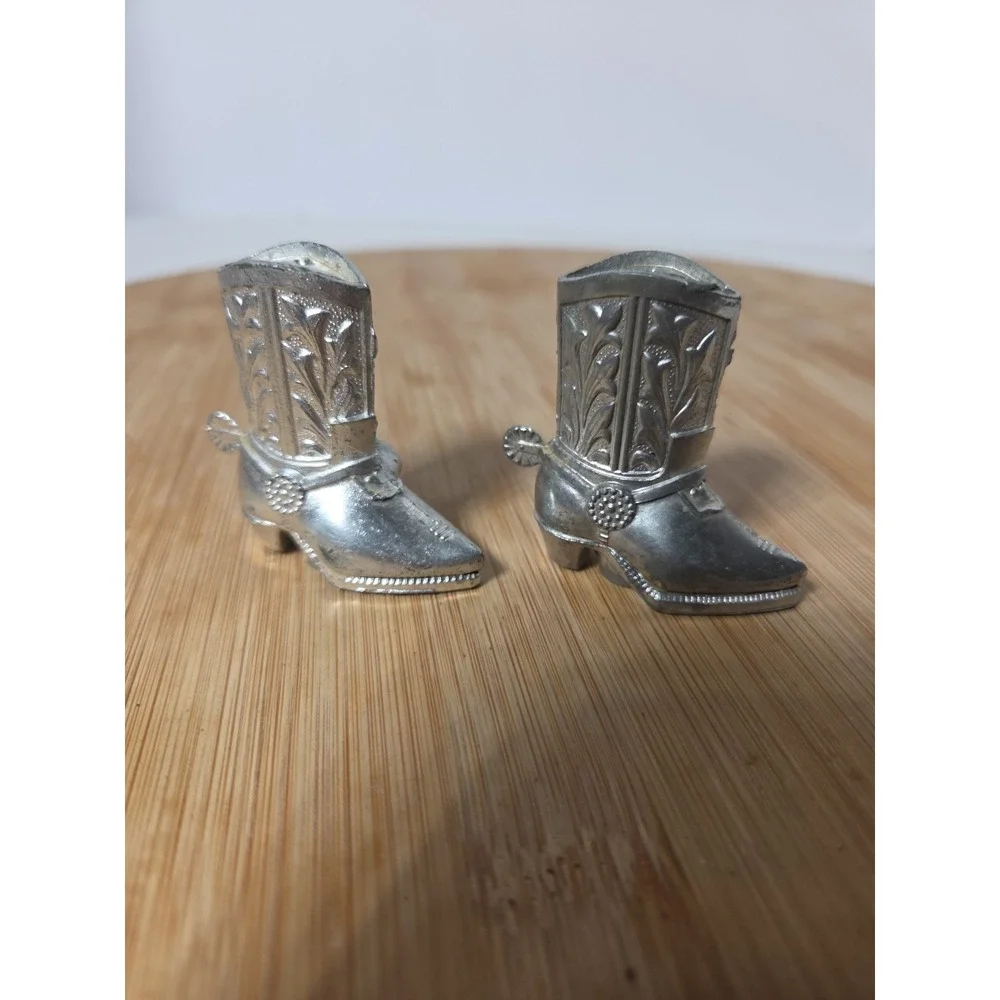 Vintage Salt Pepper Shaker Western Cowboy Boots Washington Made In Japan